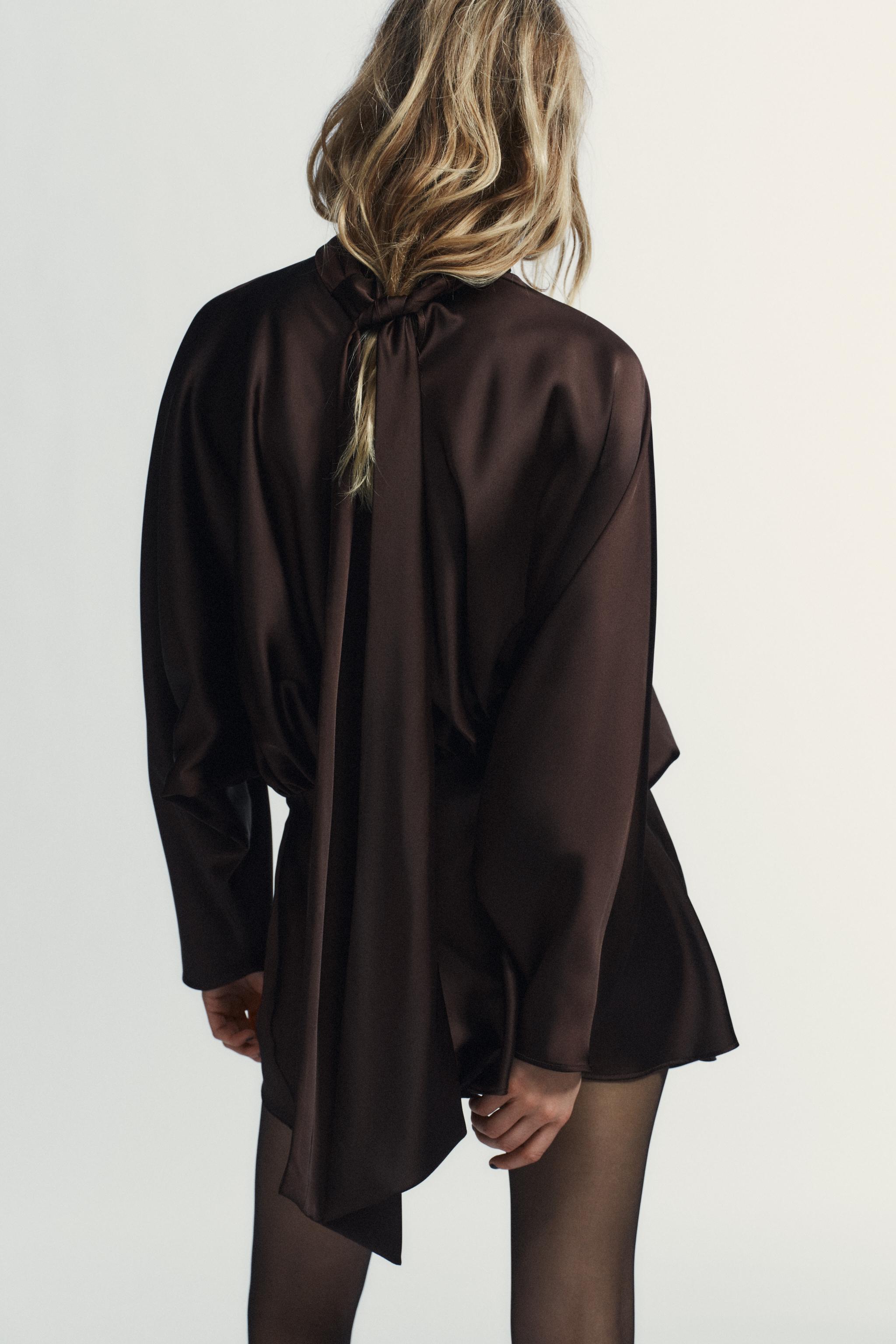 SATIN EFFECT SCARF DRESS